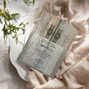 Double Barn Doors Country Bridal Shower Invitation