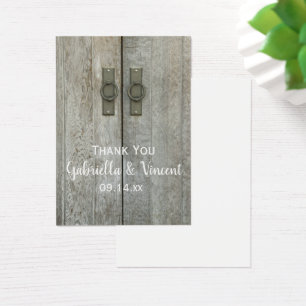 Double Barn Doors Country Wedding Favour Tags