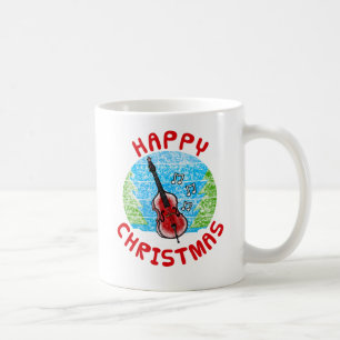 Double Bass Christmas Bassist Music Teacher Coffee Mug