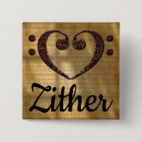 Double Bass Clef Heart Zither