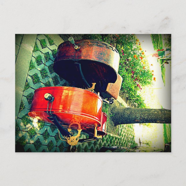 Double Bass Couple Postcard (Front)