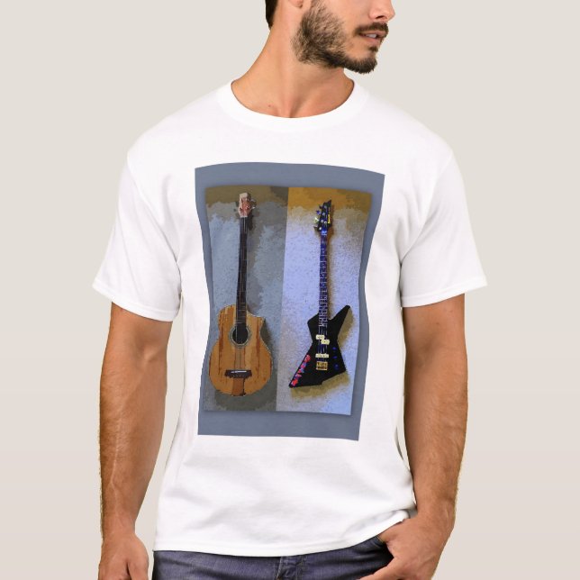 Double Bass Guitars T-Shirt (Front)