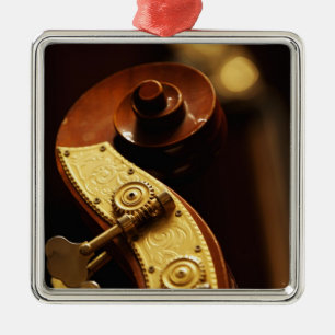 Double bass headstock 2 metal tree decoration