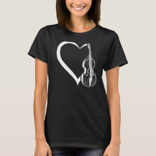Double Bass Heart Double Bass Player Double Bassis T-Shirt