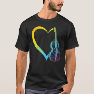 Double Bass Heart Double Bassist Double Bass T-Shirt