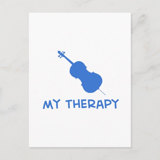 Double Bass my therapy Postcard (Front)