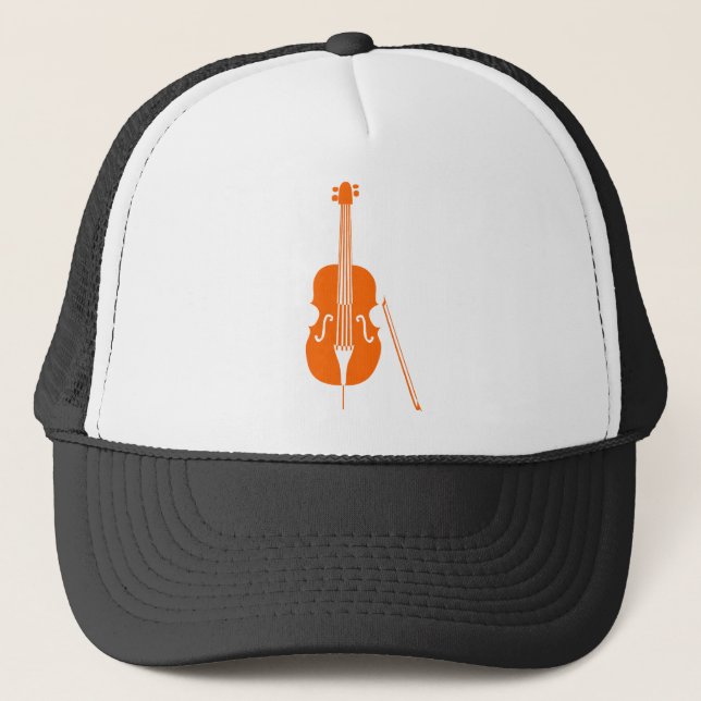 Double Bass - Orange Trucker Hat (Front)
