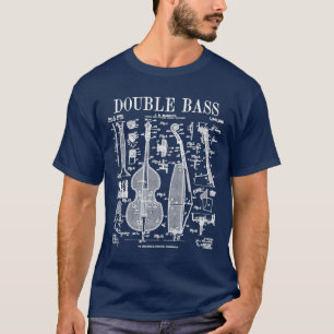 Double Bass Player Bassist Musical Instrument Vint T-Shirt