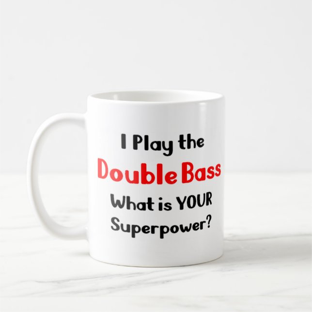 double bass player coffee mug (Left)