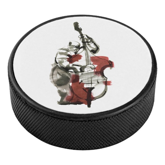 Double bass player hockey puck (3/4)