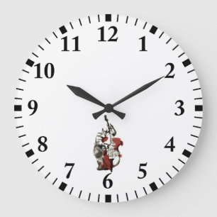 Double bass player large clock