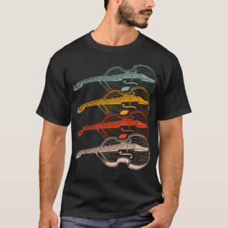 Double Bass Player Retro Double Bassist Double T-Shirt