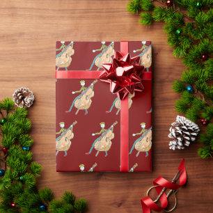 Double Bass Stickman Wrapping Paper