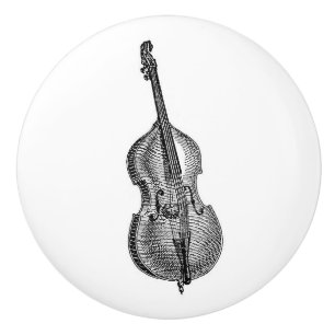 Double Bass string instrument vintage musical art Ceramic Knob