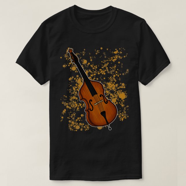 Double Bass Teacher Bassist String Musician T-Shirt (Design Front)