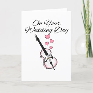 Double Bass Wedding Card Bassist String Musician