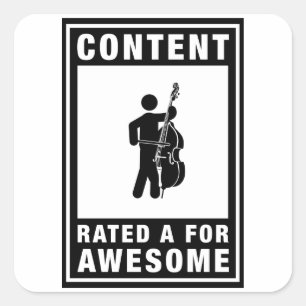 Double Bassist Square Sticker