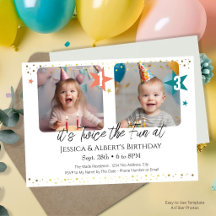 Double Birthday Kids Photo