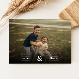 Double Birthday Two Kids Photo Party Celebration Invitation