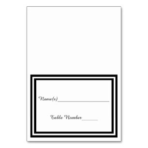 Double Black Trim - Escort Card