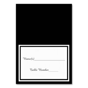 Double Black Trim - Escort Card