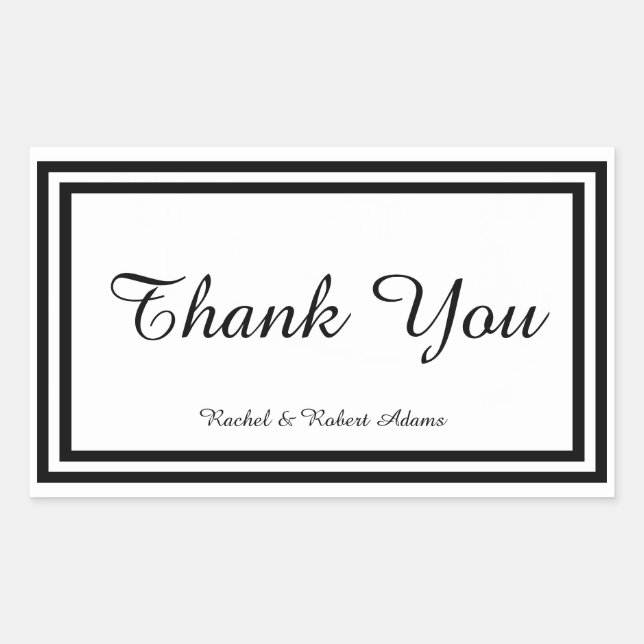 Double Black Trim - Rectangle Sticker (Front)