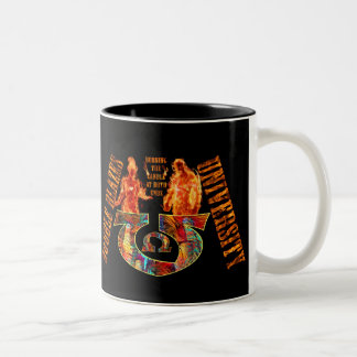 Double Blazes University Burning The Candle Two-Tone Coffee Mug