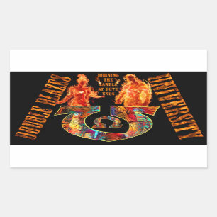 Double Blazes University Rectangular Sticker