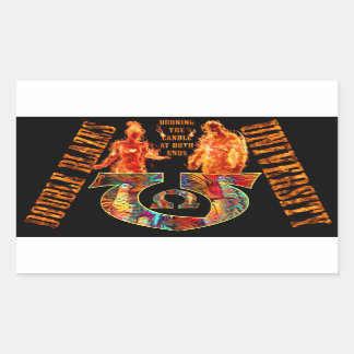 Double Blazes University Rectangular Sticker