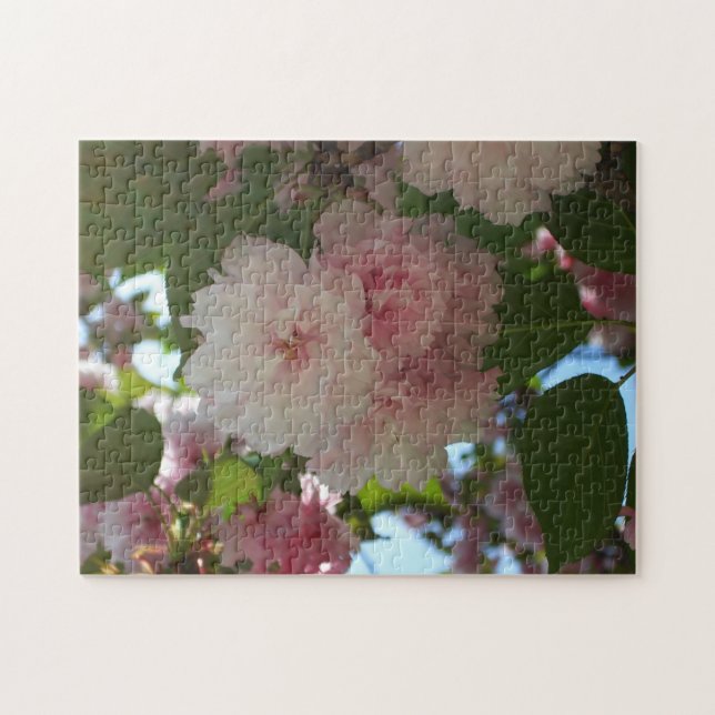 Double Blossoming Cherry Tree I Spring Floral Jigsaw Puzzle (Horizontal)