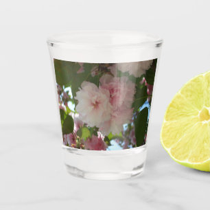 Double Blossoming Cherry Tree I Spring Floral Shot Glass