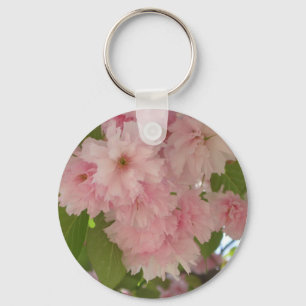 Double Blossoming Cherry Tree II Spring Floral Key Ring