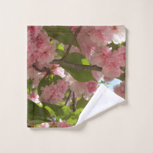 Double Blossoming Cherry Tree III Spring Floral Wash Cloth
