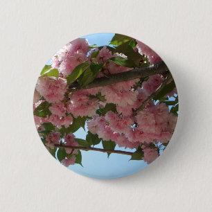 Double Blossoming Cherry Tree IV Spring 6 Cm Round Badge