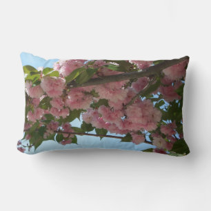 Double Blossoming Cherry Tree IV Spring Lumbar Cushion