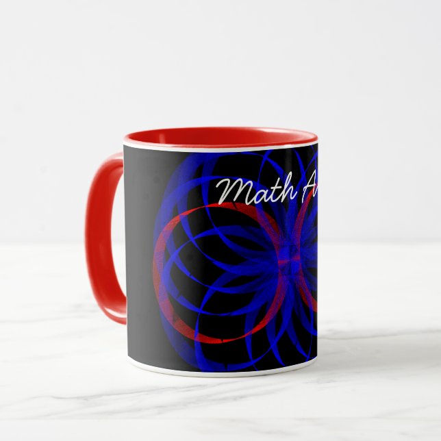 Double Blueberry Accent Math Art Coffee Mug (Front Left)