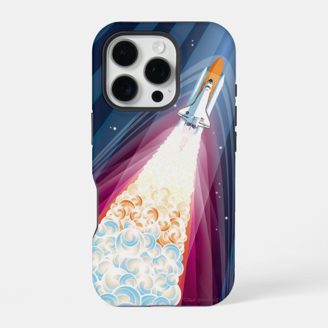 Double Boosted (Space Shuttle Launch) iPhone Case (Back)