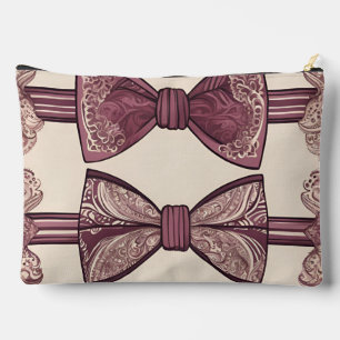 Double Bow Chic Bow Tie AI art Accessory Pouch