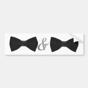 double bowties bumper sticker