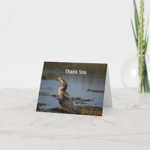 Double breasted cormorant thank you card
