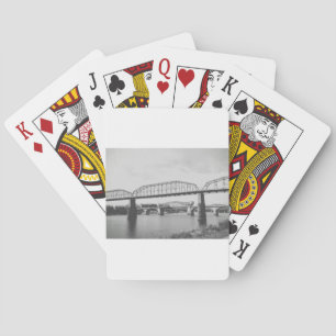 Double Bridge Black and White Photography Playing Cards