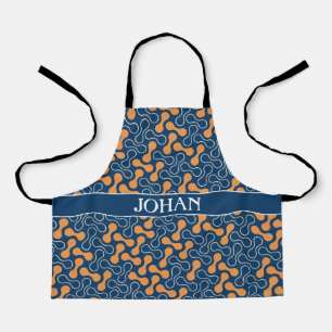 Double Bubble Blue Yellow Minimal Pattern Apron
