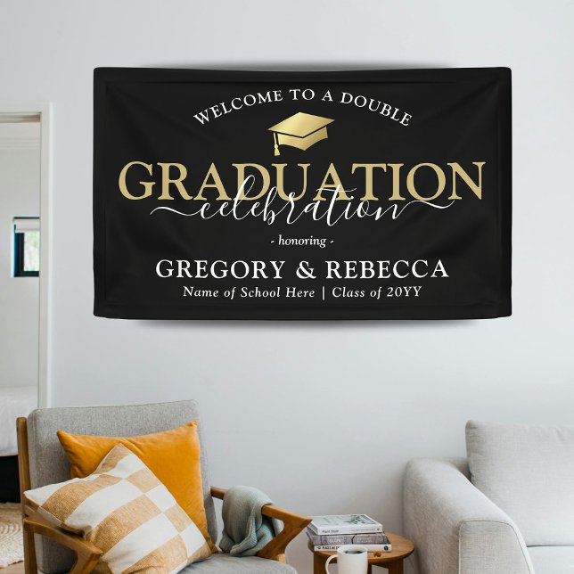 Double Celebration Graduation Party Graduate Banne Banner (Creator Uploaded)