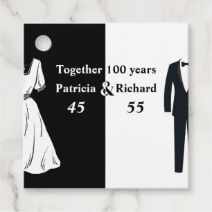 Double Celebration Joint Birthday 100 Year Favour Tags