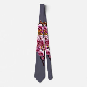 Double Cherry Blossom Branches Tie