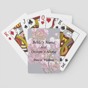 Double Cherry Blossom Branches Wedding Products Playing Cards