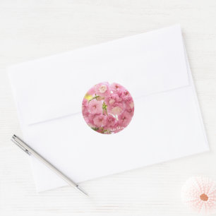 Double cherry blossoms: Jyuzu-kake Zakura Classic Round Sticker