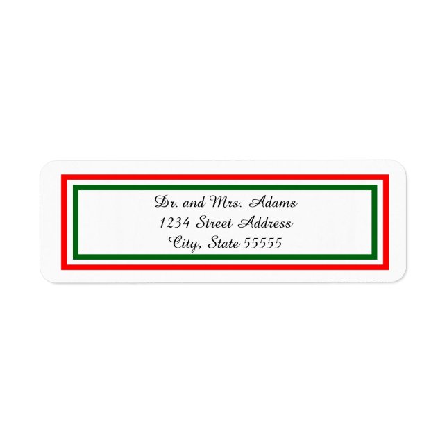 Double Christmas Trim - Return Address Label (Front)