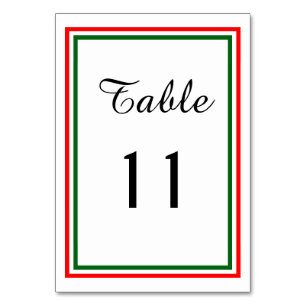 Double Christmas Trim - Table Card