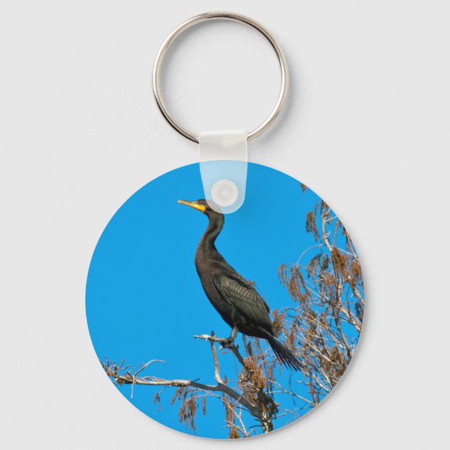 Double-crested Cormorant Keychain (Front)
